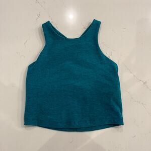 Beyond Yoga Focus Cropped‎ Tank Blue Green Spacedye In XS